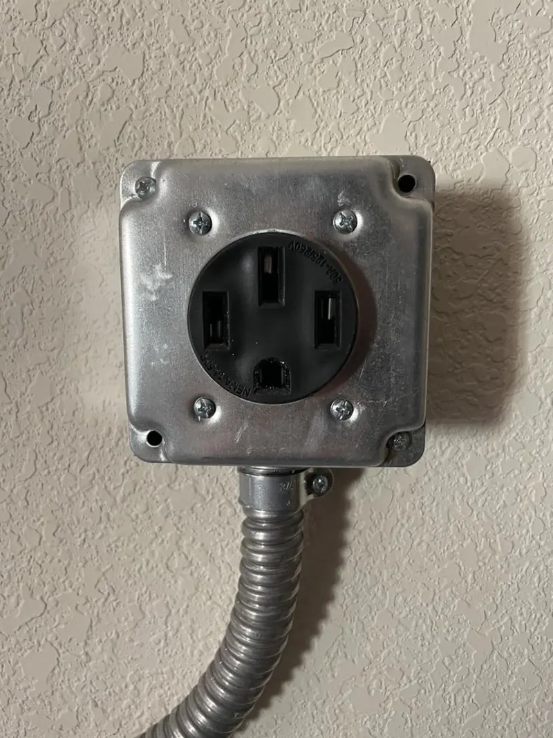 NEMA 14-50 outlet installed for Smart Home Electrical in Beeville